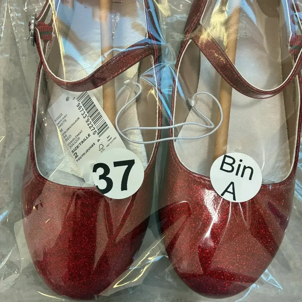 NWT The Children's Place Sparkly Red Mary Jane's Size 2